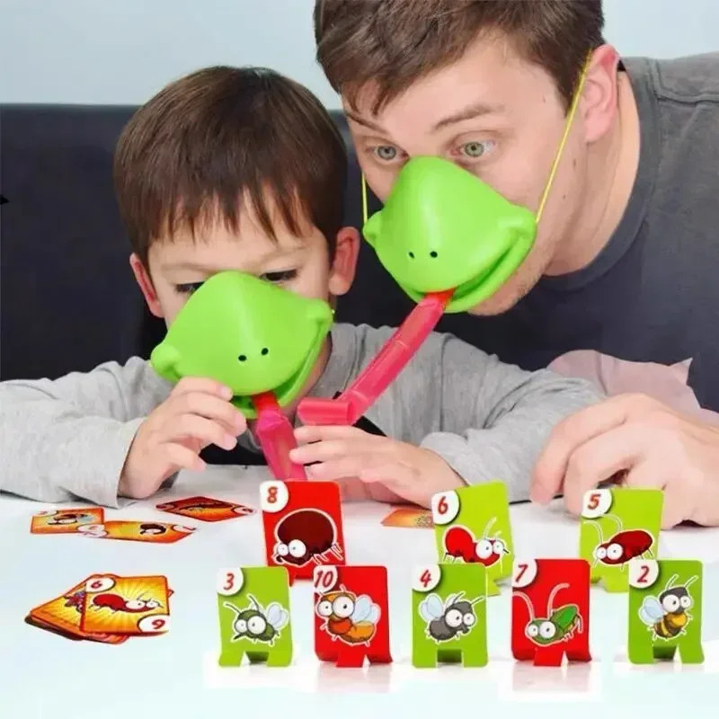 Board Game Guess Who - Frog Mask Wagging Tongue Lick Cards