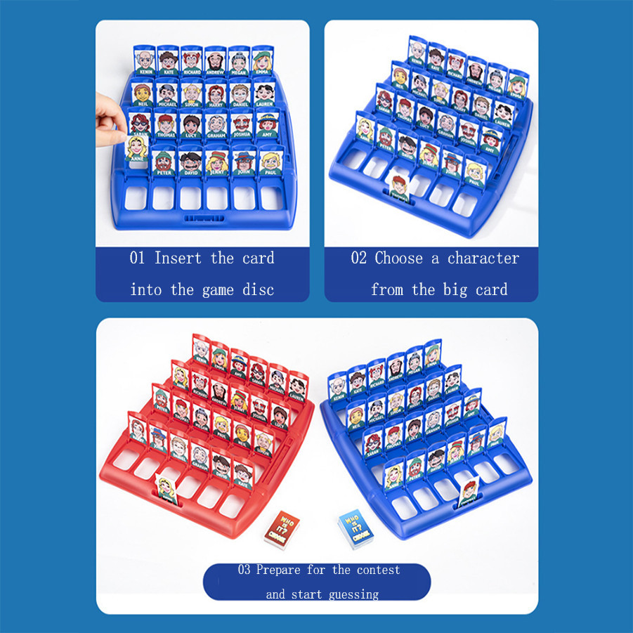 Guess who I am Board Game Pare - Board Game Guess Who ulasan dan harga