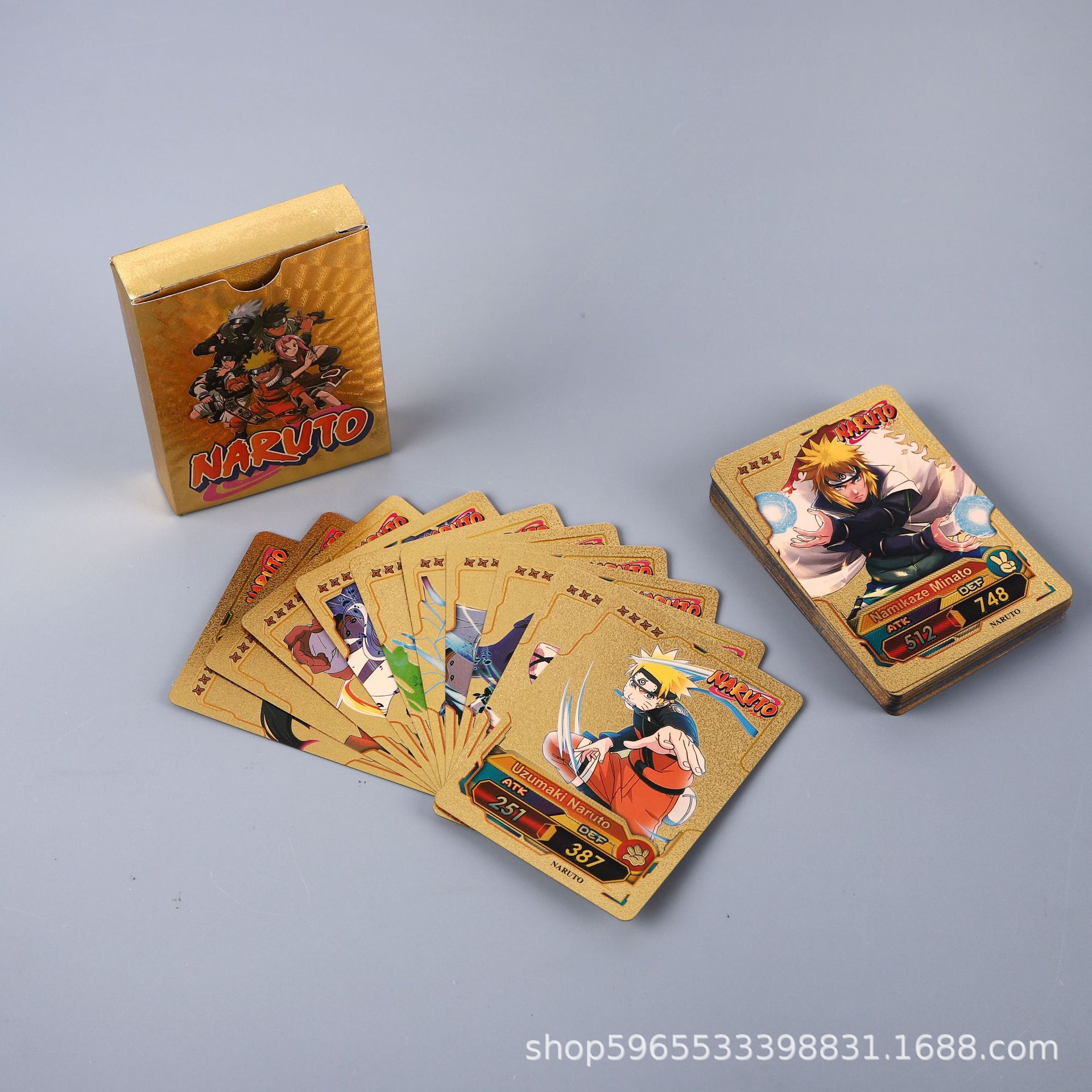 55pcs Naruto Card Gold English - Board Game Naruto ulasan dan harga