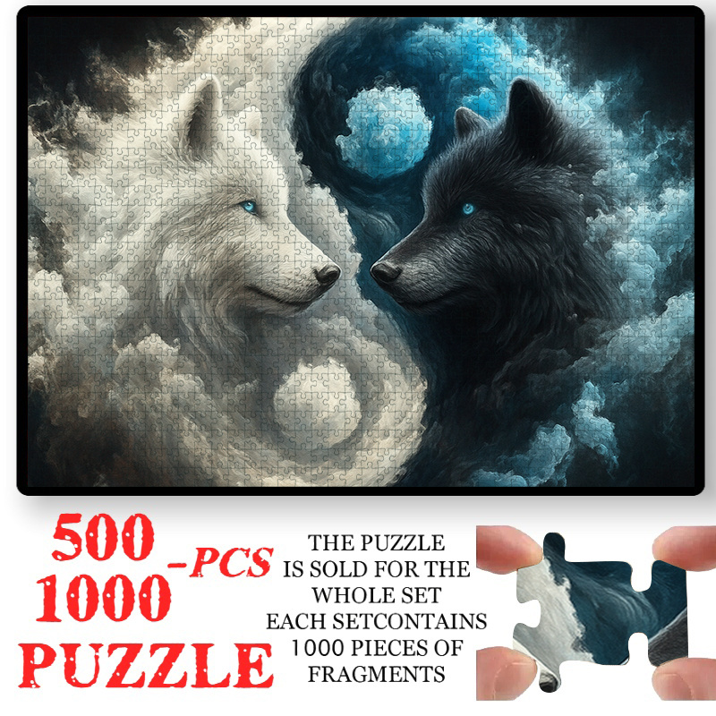 500/1000pcs Tai Chi Yin-Yang & - Jigsaw Puzzle Adult ulasan dan harga