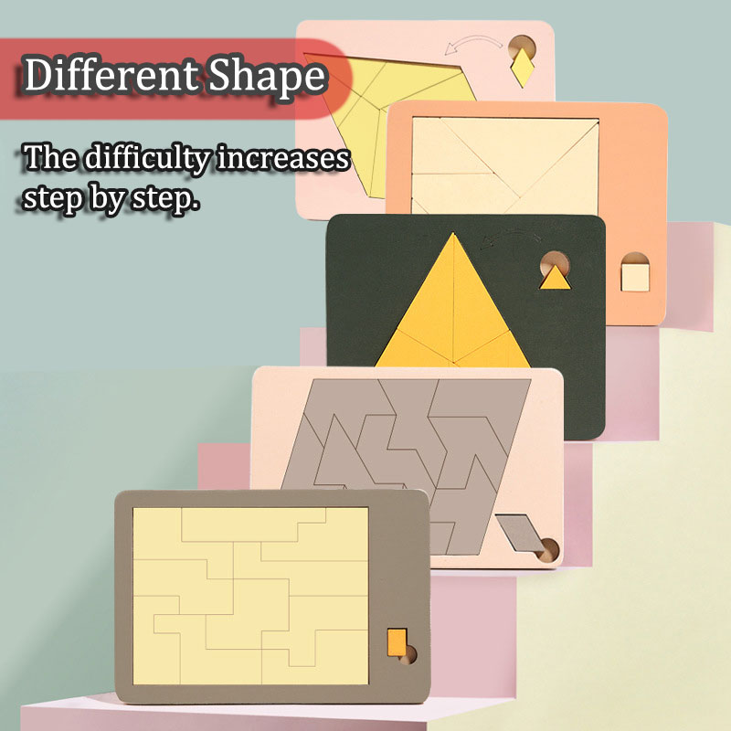 Wooden Geometric Puzzles Chall - Jigsaw Puzzle Adult ulasan dan harga