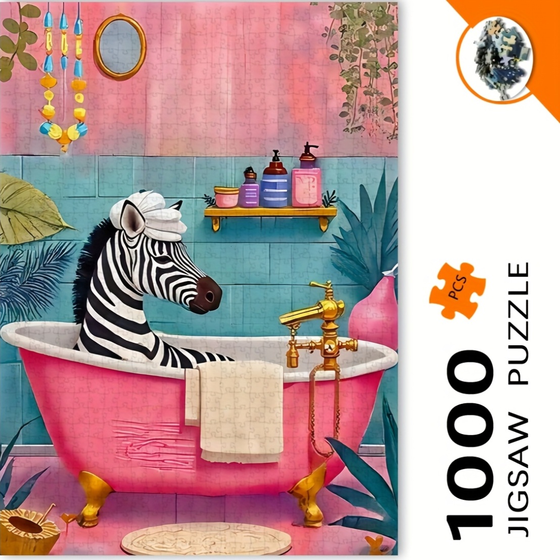 1000pcs Zebra in Bubble Bath J - Jigsaw Puzzle Adult ulasan dan harga