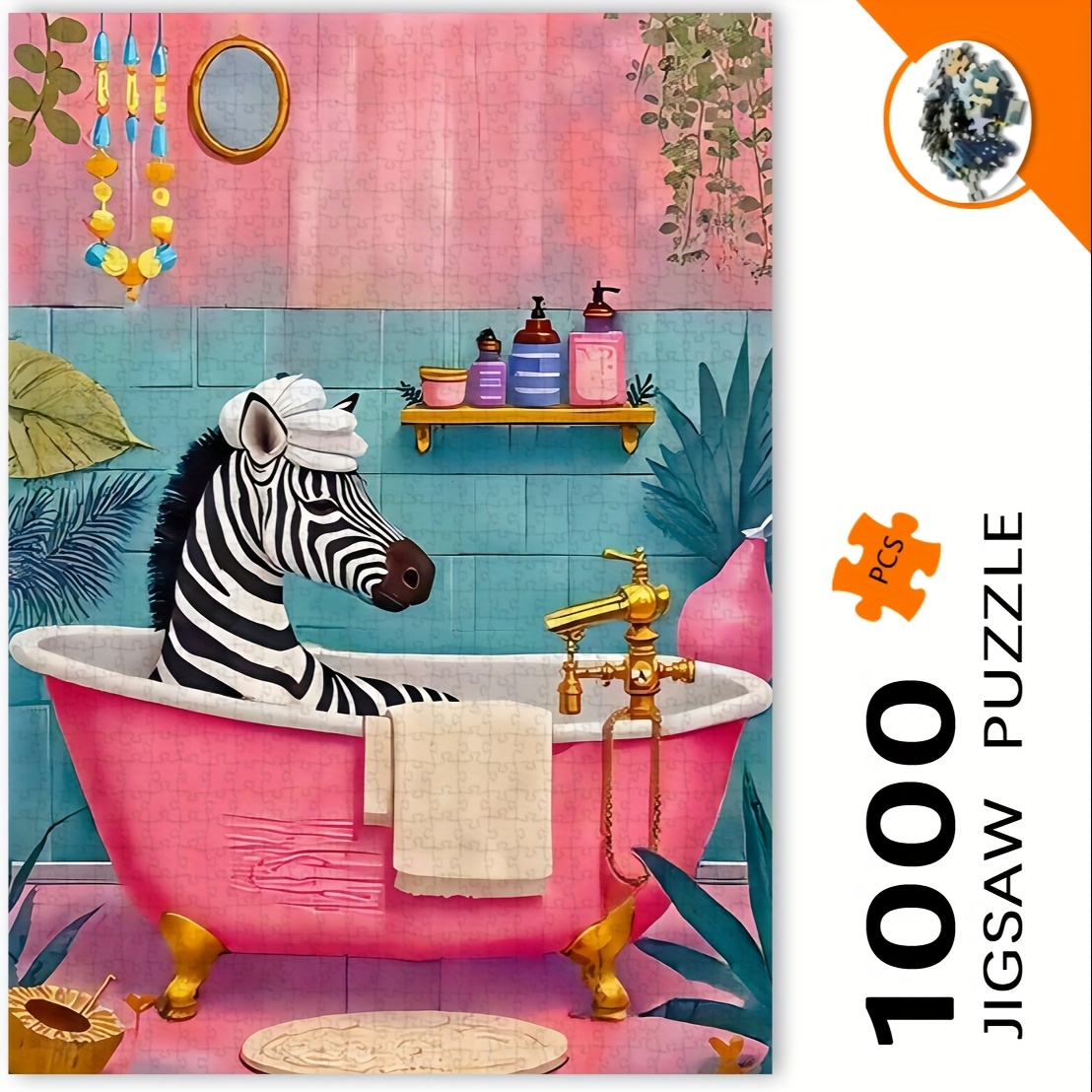 1000pcs Zebra in Bubble Bath J - Jigsaw Puzzle Adult ulasan dan harga